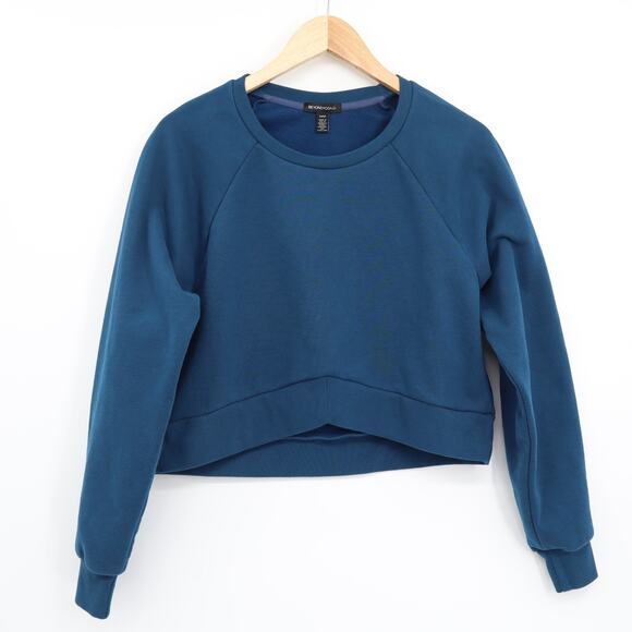Beyond Yoga Tops - Beyond Yoga Women's Uplift Cropped Pullover Sweatshirt Blue Gem Sz S